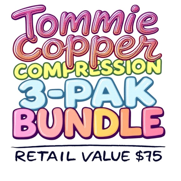 New Tommie Copper Black Compression Work Socks Black Size M (8-12) MSRP $75 - Picture 1 of 5